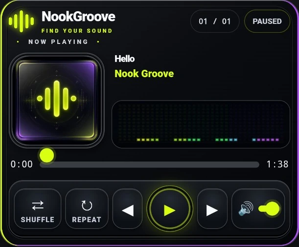Actual Blackline NookGroove player preview