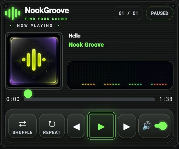Actual Broadcast NookGroove player preview